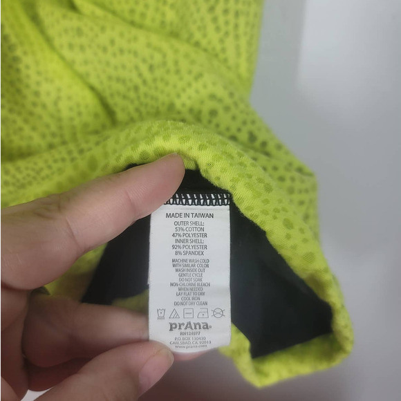 Prana Mika Workout Top Size L Double Layer Tank Racerback Sleeveless Bubble Hem - Picture 6 of 7